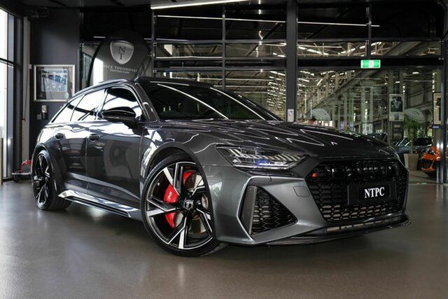 Used Audi RS6 4K MY21 Avant Tiptronic Quattro North Melbourne, 2021 Audi RS6 4K MY21 Avant Tiptronic Quattro Grey 8 Speed Sports Automatic Wagon