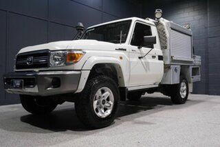 2018 Toyota Landcruiser VDJ79R GXL (4x4) White 5 Speed Manual Cab Chassis