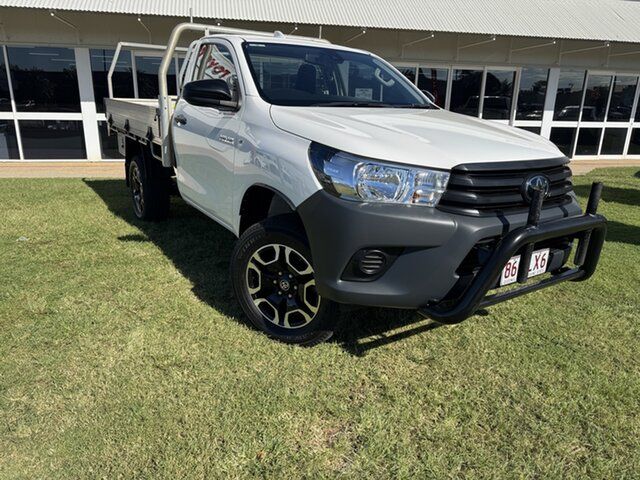 Pre-Owned Toyota Hilux GUN125R Workmate Emerald, 2022 Toyota Hilux GUN125R Workmate Glacier White 6 Speed Manual Cab Chassis