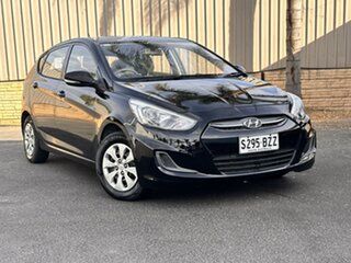 2016 Hyundai Accent RB3 MY16 Active Black 6 Speed CVT Auto Sequential Hatchback.