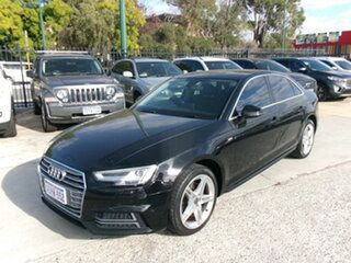 2017 Audi A4 B9 8W MY18 S Line S Tronic Black 7 Speed Sports Automatic Dual Clutch Sedan.