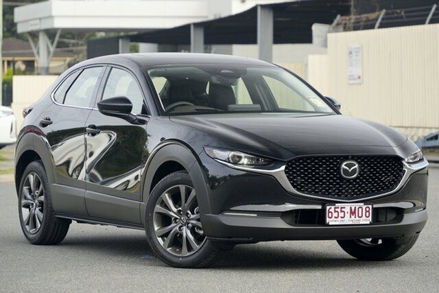 Demo Mazda CX-30 DM2W7A G20 SKYACTIV-Drive Astina Bundamba, 2024 Mazda CX-30 DM2W7A G20 SKYACTIV-Drive Astina Jet Black 6 Speed Sports Automatic Wagon
