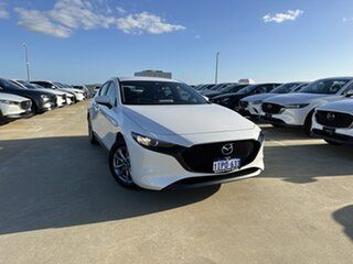 2025 Mazda 3 BP2H7A G20 SKYACTIV-Drive Pure Snowflake White Pearl 6 Speed Sports Automatic Hatchback.