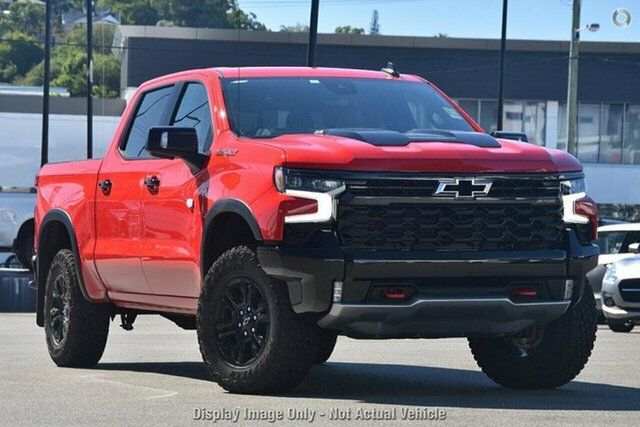 Demo Chevrolet Silverado T1 MY24 1500 ZR2 Pickup Crew Cab W/Tech Pack Hobart, 2024 Chevrolet Silverado T1 MY24 1500 ZR2 Pickup Crew Cab W/Tech Pack Red Hot 10 Speed Automatic