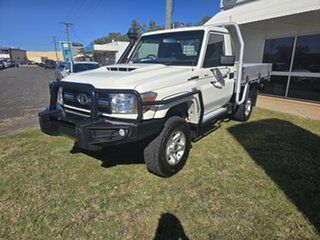 2020 Toyota Landcruiser VDJ79R GXL French Vanilla 5 Speed Manual Cab Chassis.