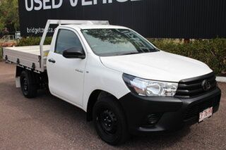 2022 Toyota Hilux TGN121R Workmate 4x2 Glacier White 6 Speed Sports Automatic Cab Chassis.