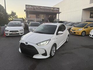 2022 Toyota Yaris Mxph10R SX Hybrid White Continuous Variable Hatchback.