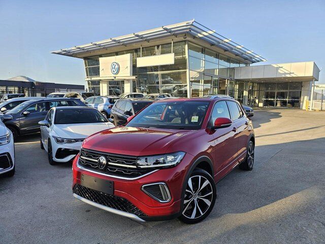 New Volkswagen T-Cross D31 MY24 85TSI DSG R-Line Belconnen, 2024 Volkswagen T-Cross D31 MY24 85TSI DSG R-Line Red 7 Speed Sports Automatic Dual Clutch Wagon