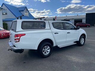 2018 Mitsubishi Triton MQ GLX+ White 6 Speed Manual Dual Cab.