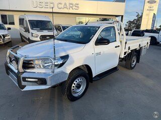 2019 Toyota Hilux GUN126R SR Glacier White 6 Speed Sports Automatic Cab Chassis.