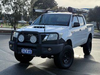 2014 Toyota Hilux KUN26R MY14 SR Double Cab White 5 Speed Manual Utility.