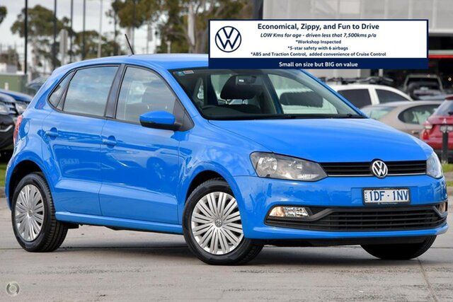 Used Volkswagen Polo 6R MY15 66TSI Trendline Mulgrave, 2015 Volkswagen Polo 6R MY15 66TSI Trendline Blue 5 Speed Manual Hatchback