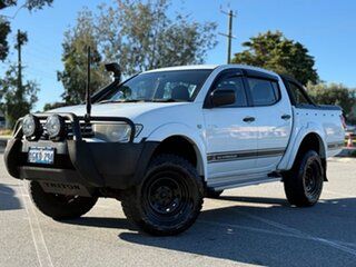 2011 Mitsubishi Triton MN MY12 GLX Double Cab White 4 Speed Automatic Utility.