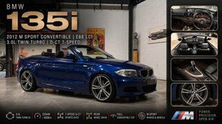 2012 BMW 1 Series E88 LCI MY0312 135i D-CT M Sport Blue 7 Speed Sports Automatic Dual Clutch.