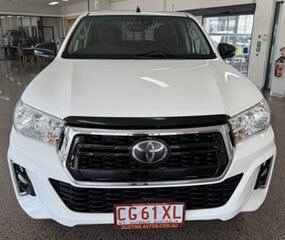 2019 Toyota Hilux GUN126R SR Double Cab White 6 Speed Sports Automatic Cab Chassis