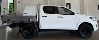 2019 Toyota Hilux GUN126R SR Double Cab White 6 Speed Sports Automatic Cab Chassis.