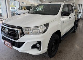 2019 Toyota Hilux GUN126R SR Double Cab White 6 Speed Sports Automatic Cab Chassis