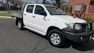 2012 Toyota Hilux KUN26R MY12 SR (4x4) White Crystal 5 Speed Manual Dual Cab Pick-up.