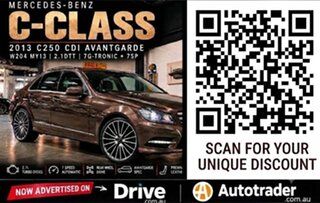 2013 Mercedes-Benz C-Class W204 MY13 C250 CDI 7G-Tronic + Avantgarde Brown 7 Speed Sports Automatic.
