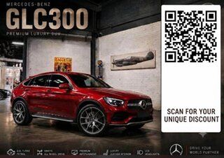 2022 Mercedes-Benz GLC-Class C253 802MY GLC300 Coupe 9G-Tronic 4MATIC Red 9 Speed Sports Automatic.