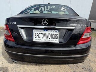 2008 Mercedes-Benz C200 W204 Kompressor Avantgarde Black 5 Speed Automatic Tipshift Sedan