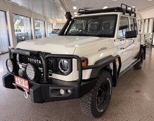 2024 Toyota Landcruiser Vdjl79R GXL Double Cab White 5 Speed Manual Cab Chassis