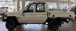 2024 Toyota Landcruiser Vdjl79R GXL Double Cab White 5 Speed Manual Cab Chassis