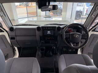 2024 Toyota Landcruiser Vdjl79R GXL Double Cab White 5 Speed Manual Cab Chassis