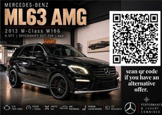 2013 Mercedes-Benz M-Class W166 ML63 AMG SPEEDSHIFT DCT Black 7 Speed Sports Automatic Dual Clutch.