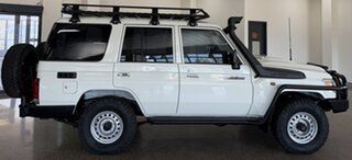 2019 Toyota Landcruiser VDJ76R Workmate White 5 Speed Manual Wagon.