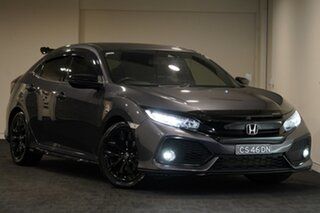2018 Honda Civic 10th Gen MY18 VTi-LX Silver, Chrome Constant Variable Hatchback.