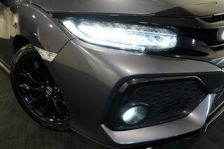 2018 Honda Civic 10th Gen MY18 VTi-LX Silver, Chrome Constant Variable Hatchback.
