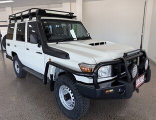 2019 Toyota Landcruiser VDJ76R Workmate White 5 Speed Manual Wagon.