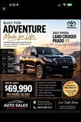 2023 Toyota Landcruiser Prado GDJ150R VX Black 6 Speed Sports Automatic Wagon