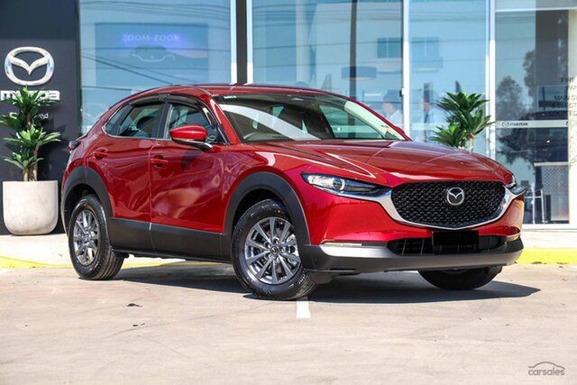 New Mazda CX-30 DM2W7A G20 SKYACTIV-Drive Pure Kirrawee, 2026 Mazda CX-30 DM2W7A G20 SKYACTIV-Drive Pure Soul Red Crystal 6 Speed Sports Automatic Wagon