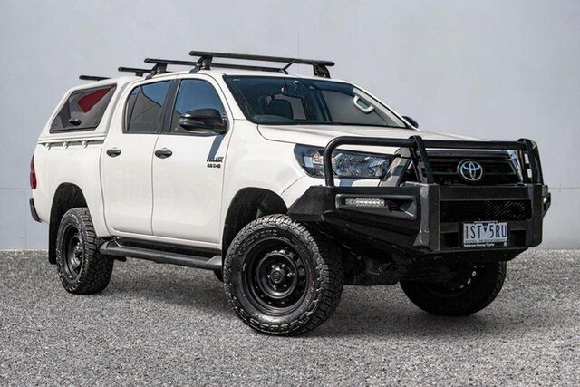 Used Toyota Hilux GUN126R SR Double Cab Keysborough, 2020 Toyota Hilux GUN126R SR Double Cab White 6 Speed Manual Utility