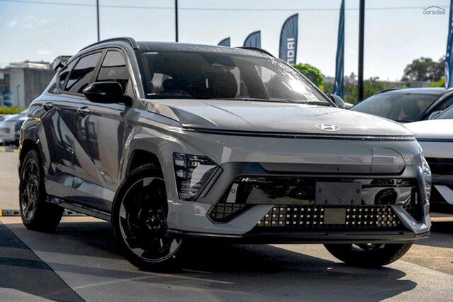New Hyundai Kona SX2.V3 MY26 Electric 2WD Premium N Line Aspley, 2026 Hyundai Kona SX2.V3 MY26 Electric 2WD Premium N Line Ecotronic Grey 1 Speed Reduction Gear