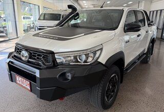 2019 Toyota Hilux GUN126R Rugged X Double Cab White 6 Speed Sports Automatic Utility