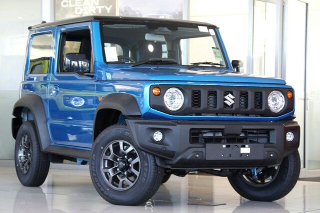 New Suzuki Jimny JB74 Rockingham, 2026 Suzuki Jimny JB74 Brisk Blue & Bluish Black 4 Speed Automatic Hardtop