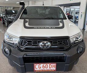 2019 Toyota Hilux GUN126R Rugged X Double Cab White 6 Speed Sports Automatic Utility