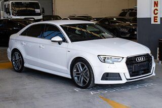 2019 Audi A3 8V MY19 35 TFSI S Tronic S Line Plus White 7 Speed Sports Automatic Dual Clutch Sedan
