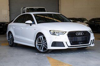 2019 Audi A3 8V MY19 35 TFSI S Tronic S Line Plus White 7 Speed Sports Automatic Dual Clutch Sedan.