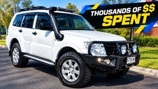 2015 Mitsubishi Pajero NX MY15 GLX LWB (4x4) Vanilla White 5 Speed Manual Wagon.