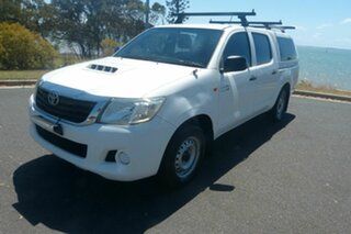 2014 Toyota Hilux KUN16R MY14 SR Double Cab 4x2 White 5 Speed Manual Utility