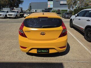 2016 Hyundai Accent RB4 MY17 Active Yellow 6 Speed CVT Auto Sequential Hatchback