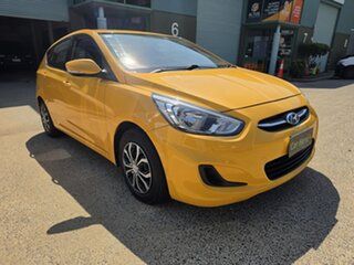 2016 Hyundai Accent RB4 MY17 Active Yellow 6 Speed CVT Auto Sequential Hatchback