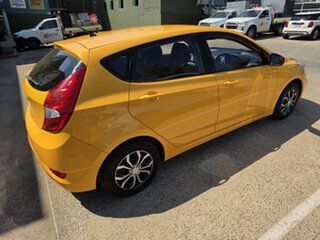 2016 Hyundai Accent RB4 MY17 Active Yellow 6 Speed CVT Auto Sequential Hatchback
