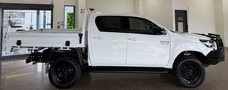 2025 Toyota Hilux GUN126R SR Double Cab White 6 Speed Sports Automatic Cab Chassis.