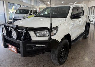 2025 Toyota Hilux GUN126R SR Double Cab White 6 Speed Sports Automatic Cab Chassis