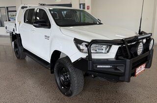 2025 Toyota Hilux GUN126R SR Double Cab White 6 Speed Sports Automatic Cab Chassis.
